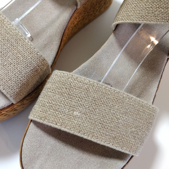 CHARLESTON SHOE CO. Tan Wedge Sandals - Picture 8 of 9